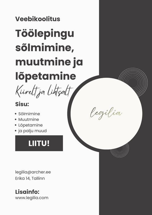 TÖÖLEPINGU SEADUSE veebikoolitus